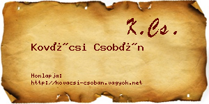 Kovácsi Csobán névjegykártya